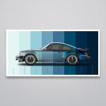 Porsche 911 - Blue Hue - Automotive Prints