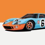 Ford GT40 Gulf - Automotive Prints