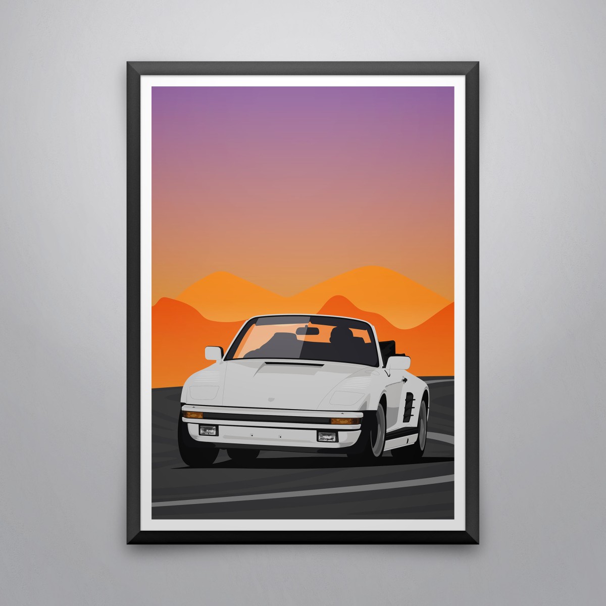 Porsche 911. Flachbau Cabrio - Automotive Prints