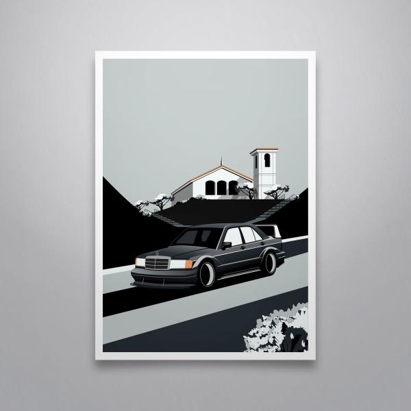 Mercedes 190E EVO II Poster - Automotive Prints