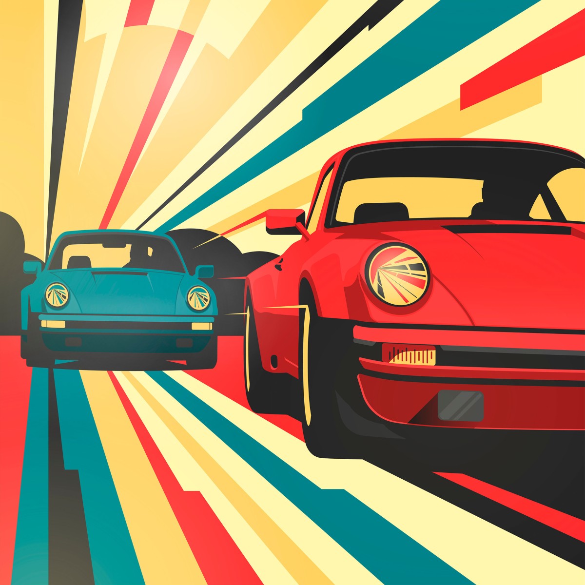 Porsche 911 Poster - Zoom in - Automotive Prints